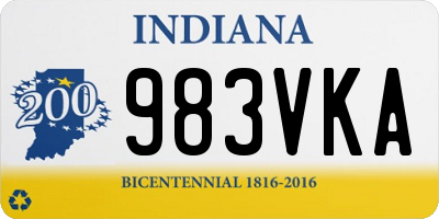 IN license plate 983VKA