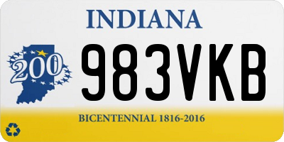 IN license plate 983VKB