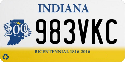 IN license plate 983VKC