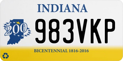 IN license plate 983VKP