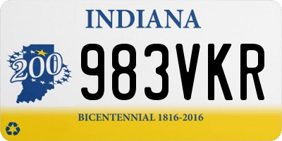 IN license plate 983VKR