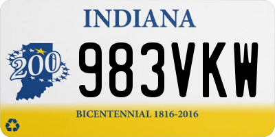 IN license plate 983VKW