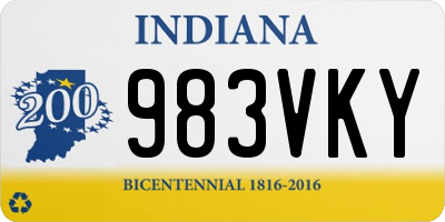 IN license plate 983VKY