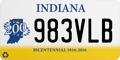 IN license plate 983VLB