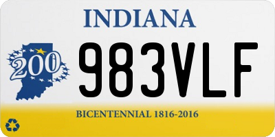 IN license plate 983VLF