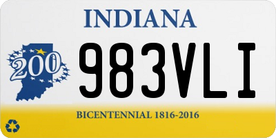 IN license plate 983VLI