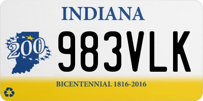 IN license plate 983VLK