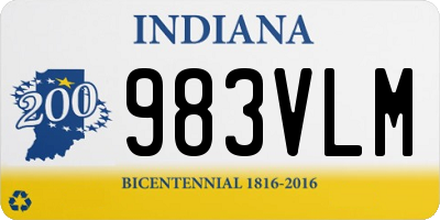 IN license plate 983VLM