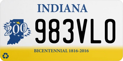 IN license plate 983VLO