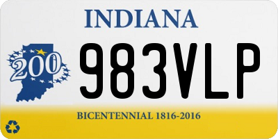 IN license plate 983VLP