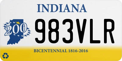 IN license plate 983VLR