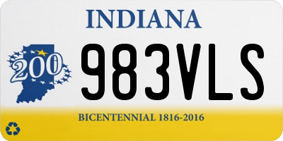 IN license plate 983VLS