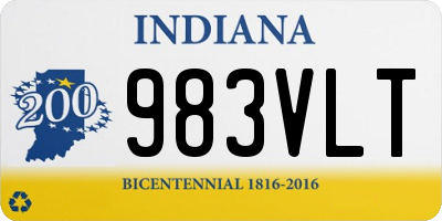 IN license plate 983VLT