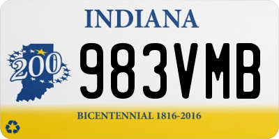 IN license plate 983VMB