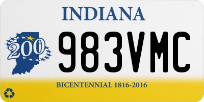 IN license plate 983VMC