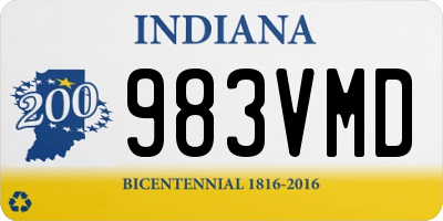 IN license plate 983VMD