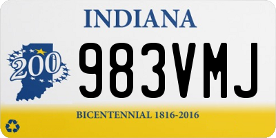 IN license plate 983VMJ