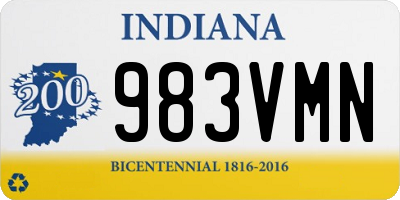 IN license plate 983VMN