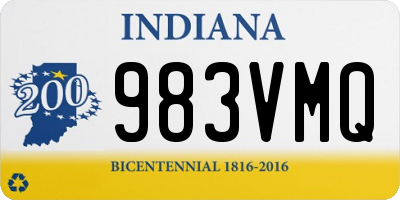 IN license plate 983VMQ