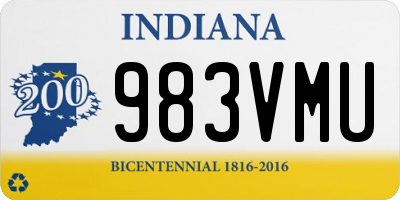 IN license plate 983VMU