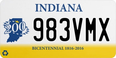 IN license plate 983VMX