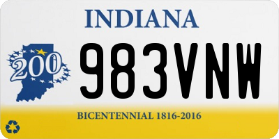 IN license plate 983VNW