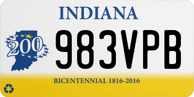 IN license plate 983VPB