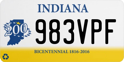 IN license plate 983VPF