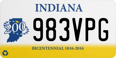 IN license plate 983VPG