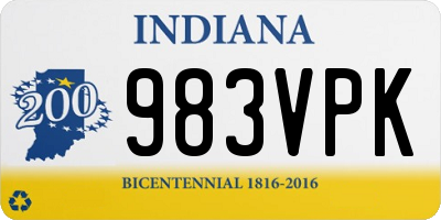 IN license plate 983VPK