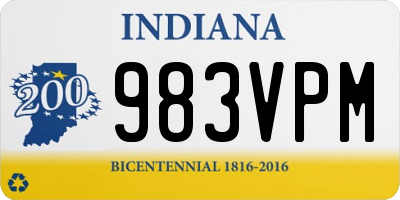 IN license plate 983VPM