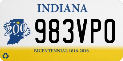 IN license plate 983VPO