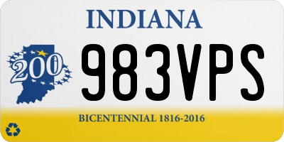 IN license plate 983VPS