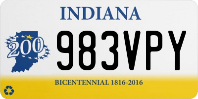 IN license plate 983VPY