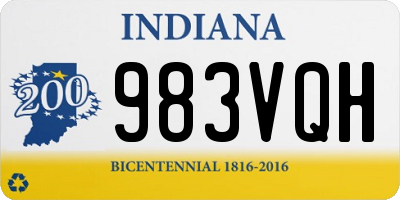 IN license plate 983VQH