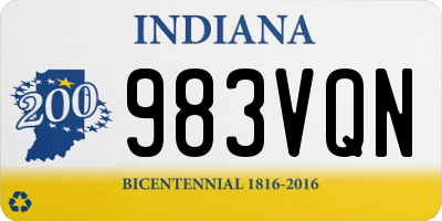 IN license plate 983VQN