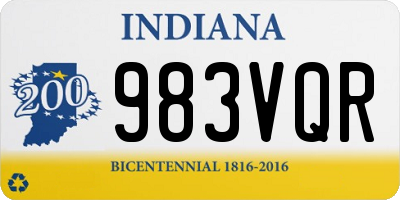 IN license plate 983VQR