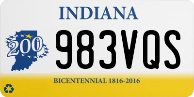 IN license plate 983VQS