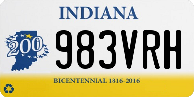 IN license plate 983VRH