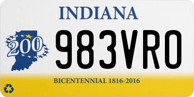 IN license plate 983VRO