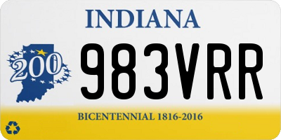 IN license plate 983VRR