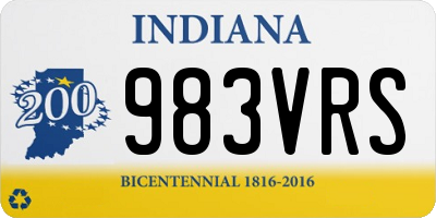 IN license plate 983VRS