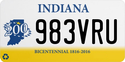 IN license plate 983VRU