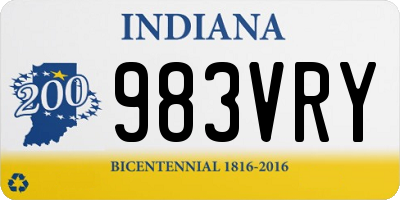 IN license plate 983VRY