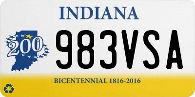 IN license plate 983VSA