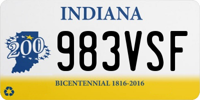 IN license plate 983VSF