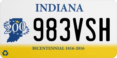 IN license plate 983VSH