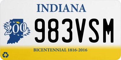 IN license plate 983VSM