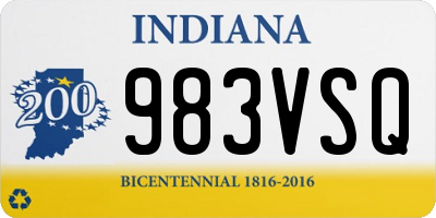 IN license plate 983VSQ