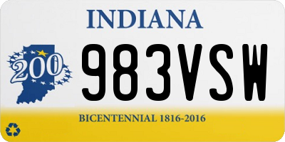 IN license plate 983VSW